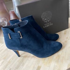 Blue Suede Booties